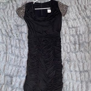 Mid-Length Short Sleeves Evening Dress